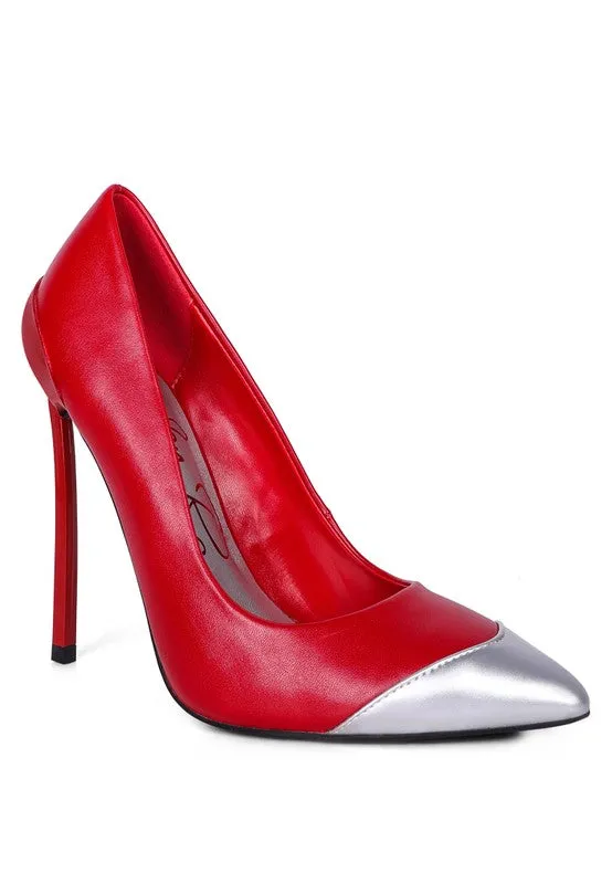 Silver Tip Stiletto Heels