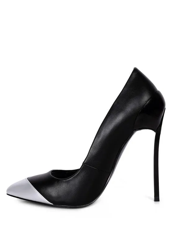 Silver Tip Stiletto Heels