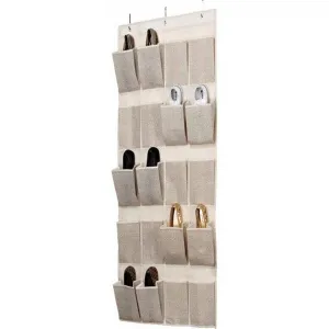 Simplify 20-Pocket 10 Pair Shoe Organizer in Faux Jute | Nonwoven