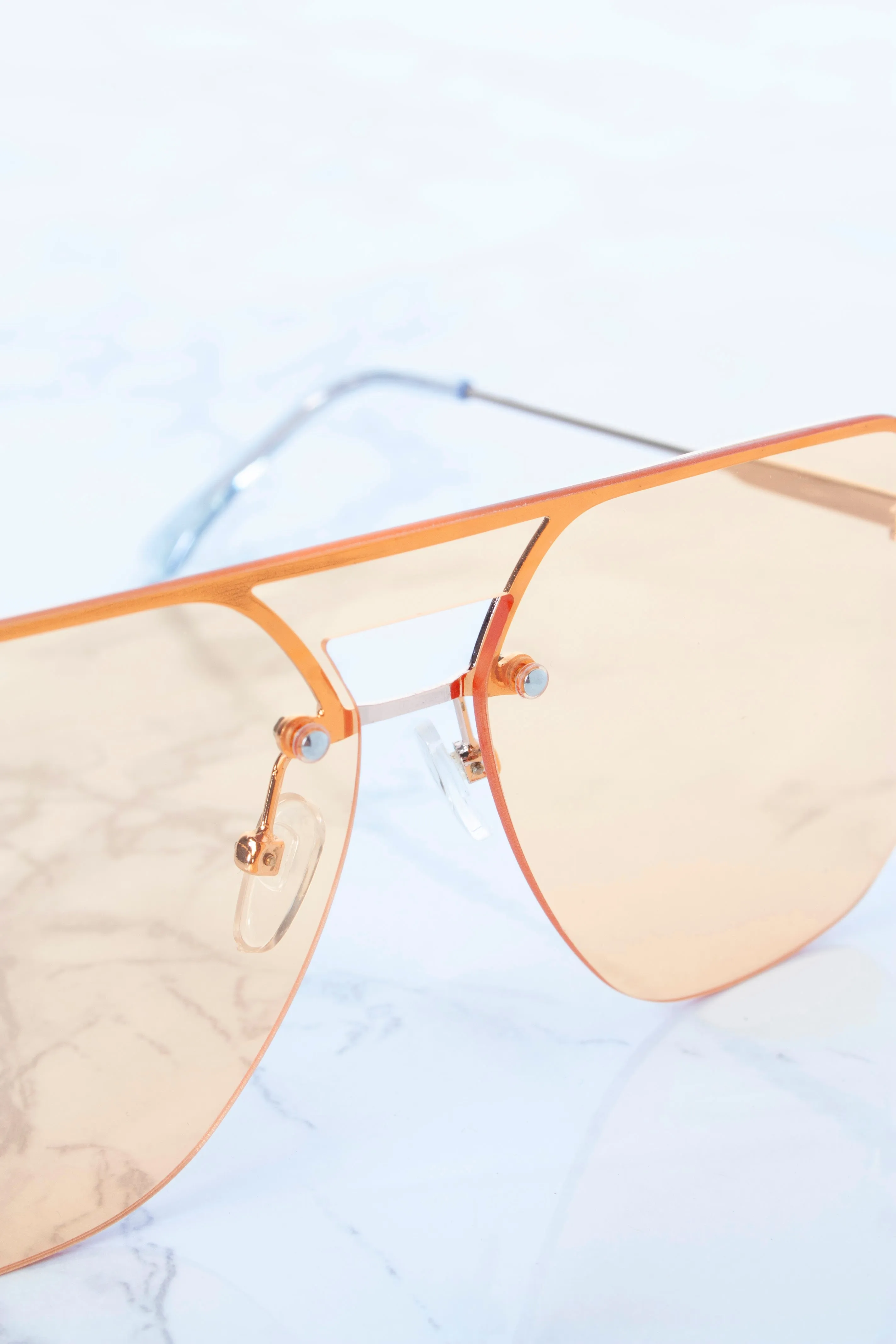 Single Color Sunglasses - M19159SD/CP-ORANGE - Pack of 6 - $4/piece