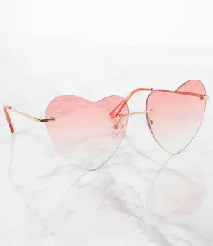 Single Color Sunglasses - M9768AP-CLEAR-TO-PINK - Pack of 6 - $4.25/piece