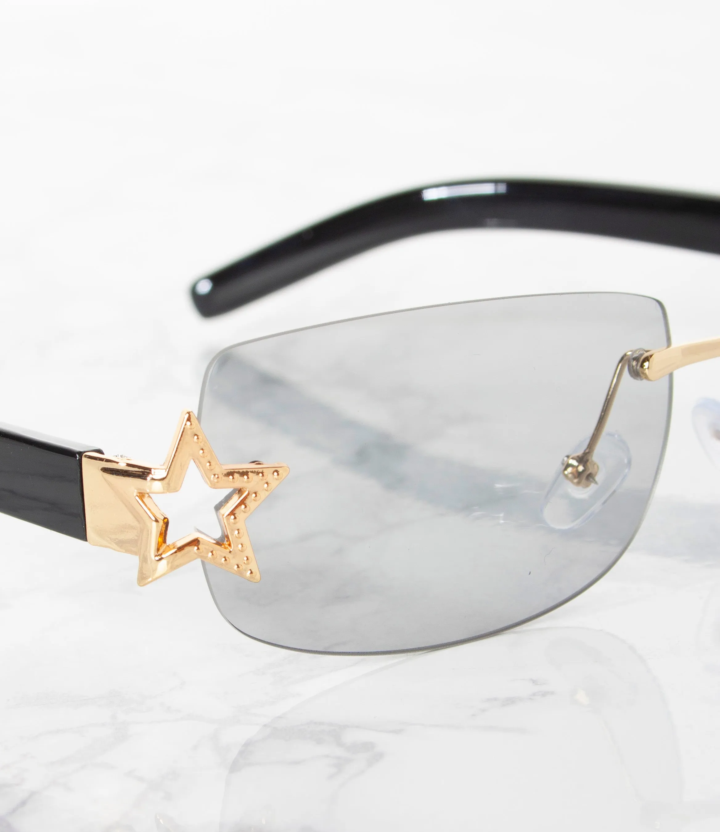 Single Color Sunglasses - MP22476AP-SMOKE - Pack of 6 - $4.25/piece