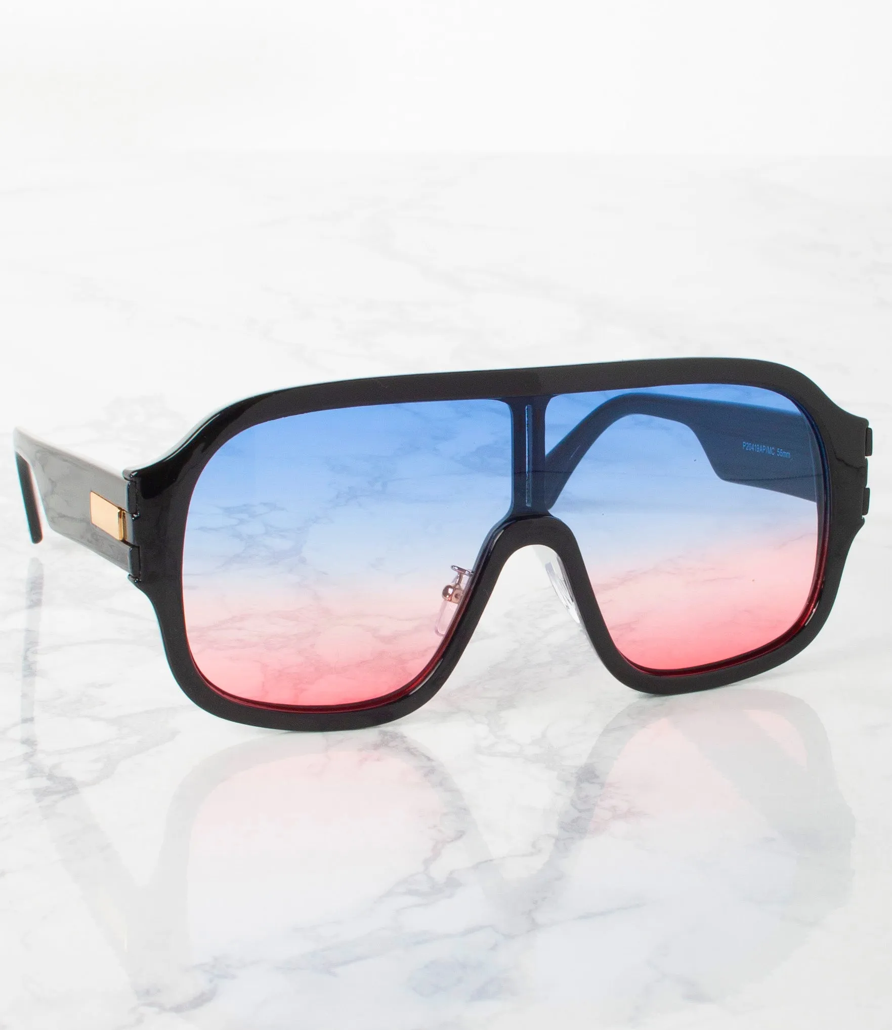 Single Color Sunglasses - P20419AP/MC-RED-TO-BLUE - Pack of 6 - $3.50/piece