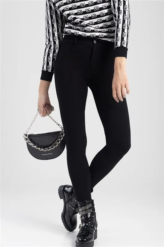Sissyboy Ladies Joey  Axel  Knit  Jegging Black