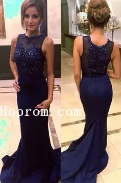 Sleeveless Beaded Prom Dresses,Long Prom Dress,Evening Dress