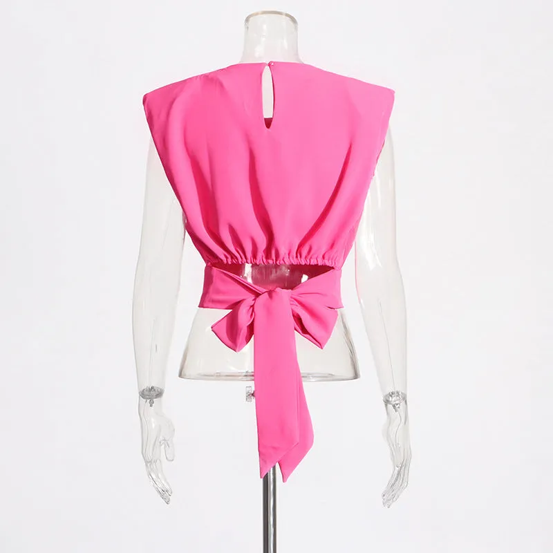 Sleeveless Top Two-Pieces Set Casual Pantsuit