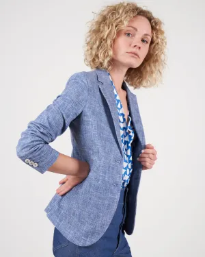 slim long jacket - elettrico