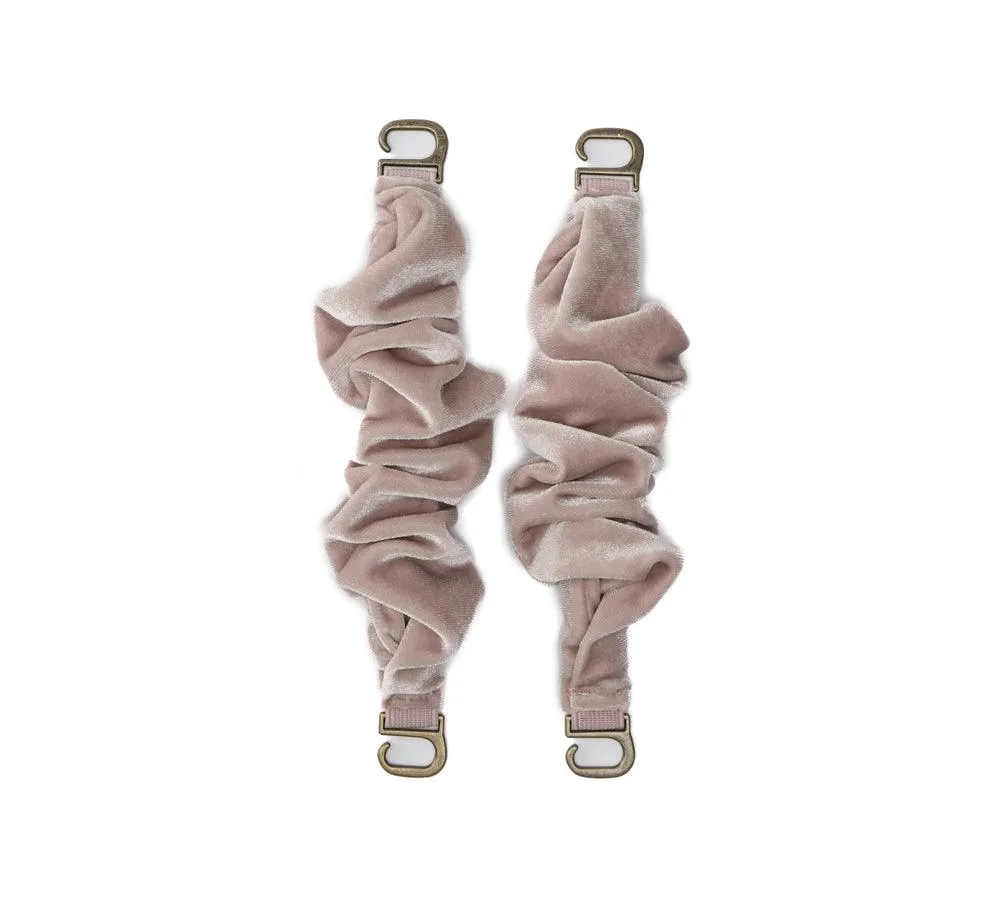 Slippers Removable Elastic Metal Connection Velvet Strap