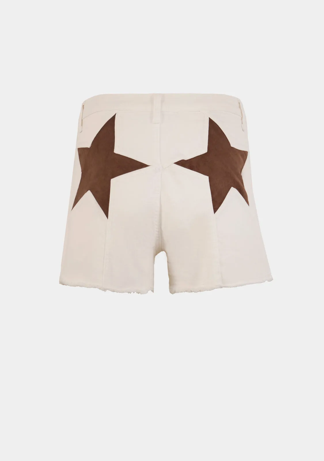 Star Patch Detail Denim Shorts