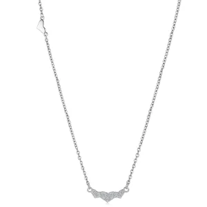 Sterling Silver & Cubic Zirconia Triple Rose Pendant Necklace