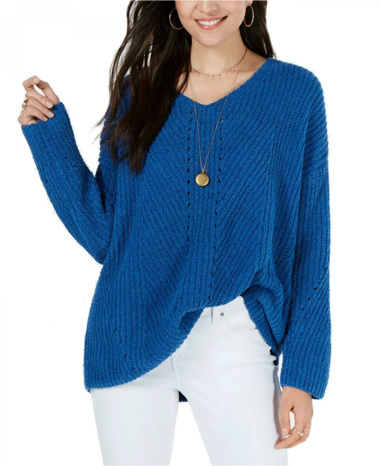 Style & Co. Women's Petite Chenille V-Neck Sweater. 100041816PT