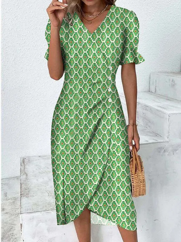 Summer Breeze™ | Women's Summer Dress | Lightweight Cotton, Floral Print, Sleeveless Design & Relaxed Fit