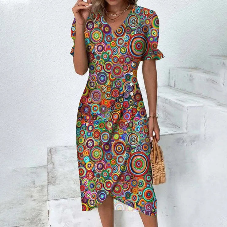 Summer Breeze™ | Women's Summer Dress | Lightweight Cotton, Floral Print, Sleeveless Design & Relaxed Fit