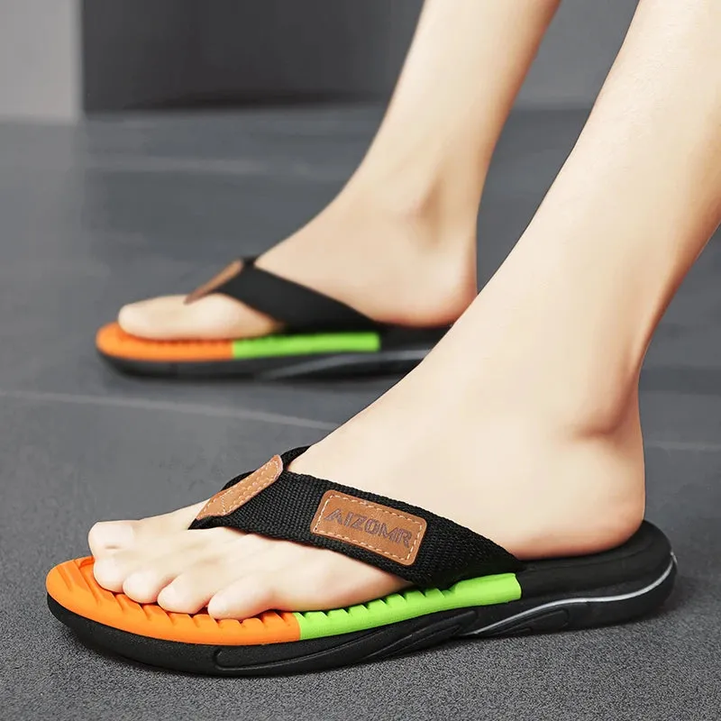 Summer Men's Flip Flops – Breathable, Non-Slip Beach Slippers