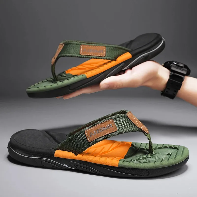 Summer Men's Flip Flops – Breathable, Non-Slip Beach Slippers