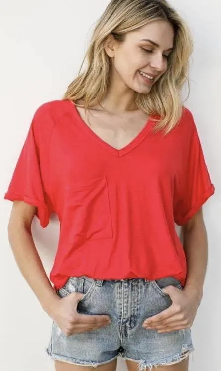 Super Soft Basic V-Neck Tee -- 3 Colors!