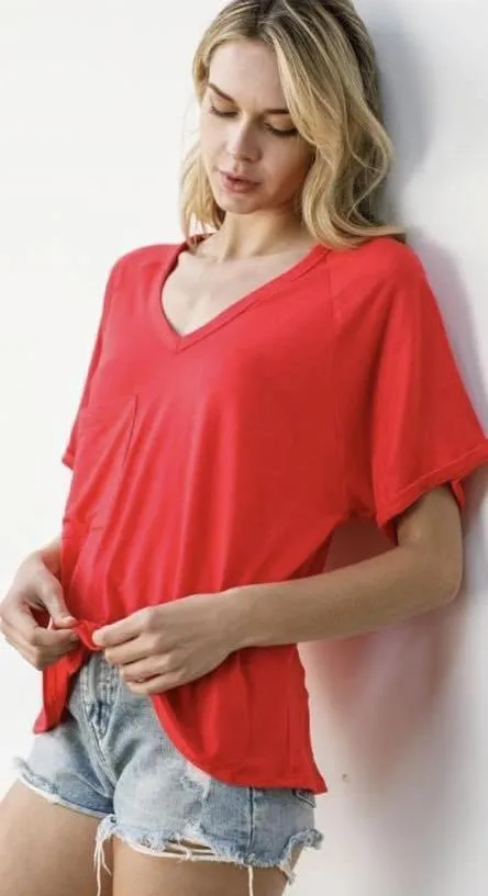 Super Soft Basic V-Neck Tee -- 3 Colors!