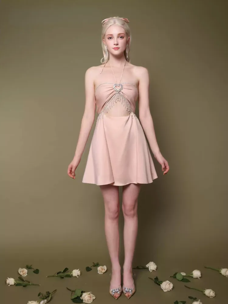 Sweetheart Crystal Bow Dress