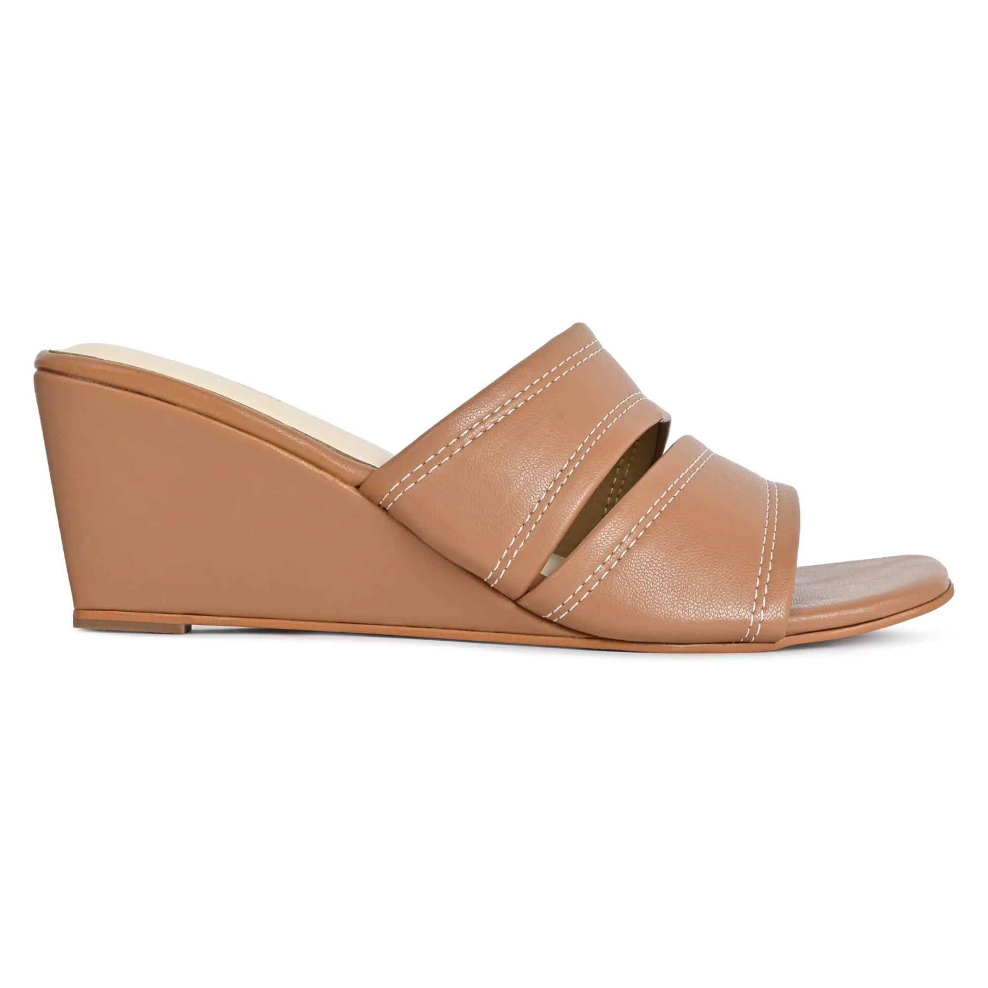 Tan Twirl Wedge