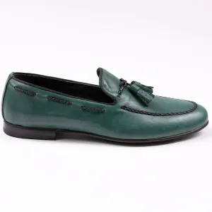 Tassel Loafers Teal Green