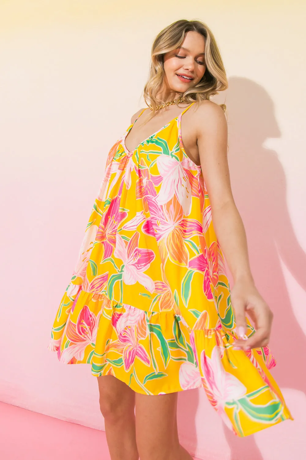 TESSA MULTI COLOR FLORAL SUN DRESS
