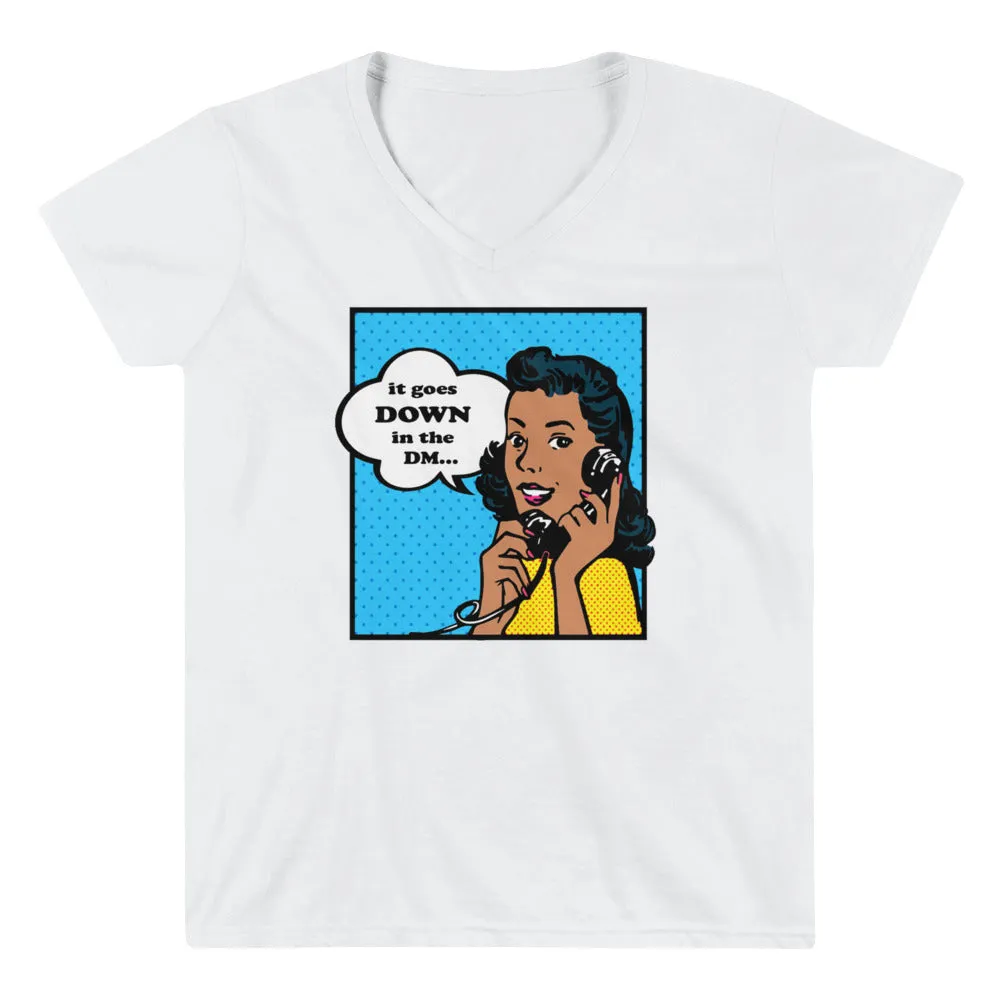 THE DM Women's Casual V-Neck Shirt
