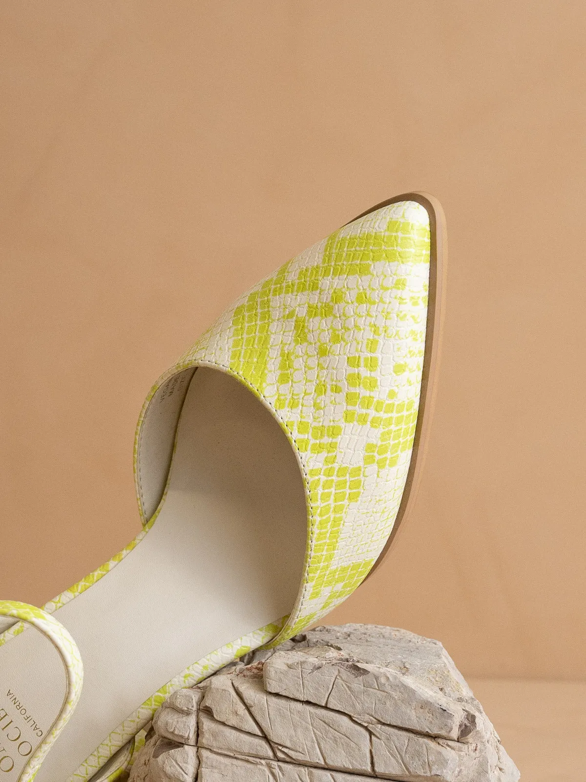 The Princess | Lime Pointed Toe Heel with Ankle Strap