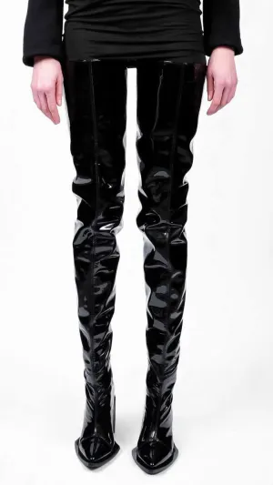 Thigh High Pointed Toe Boots