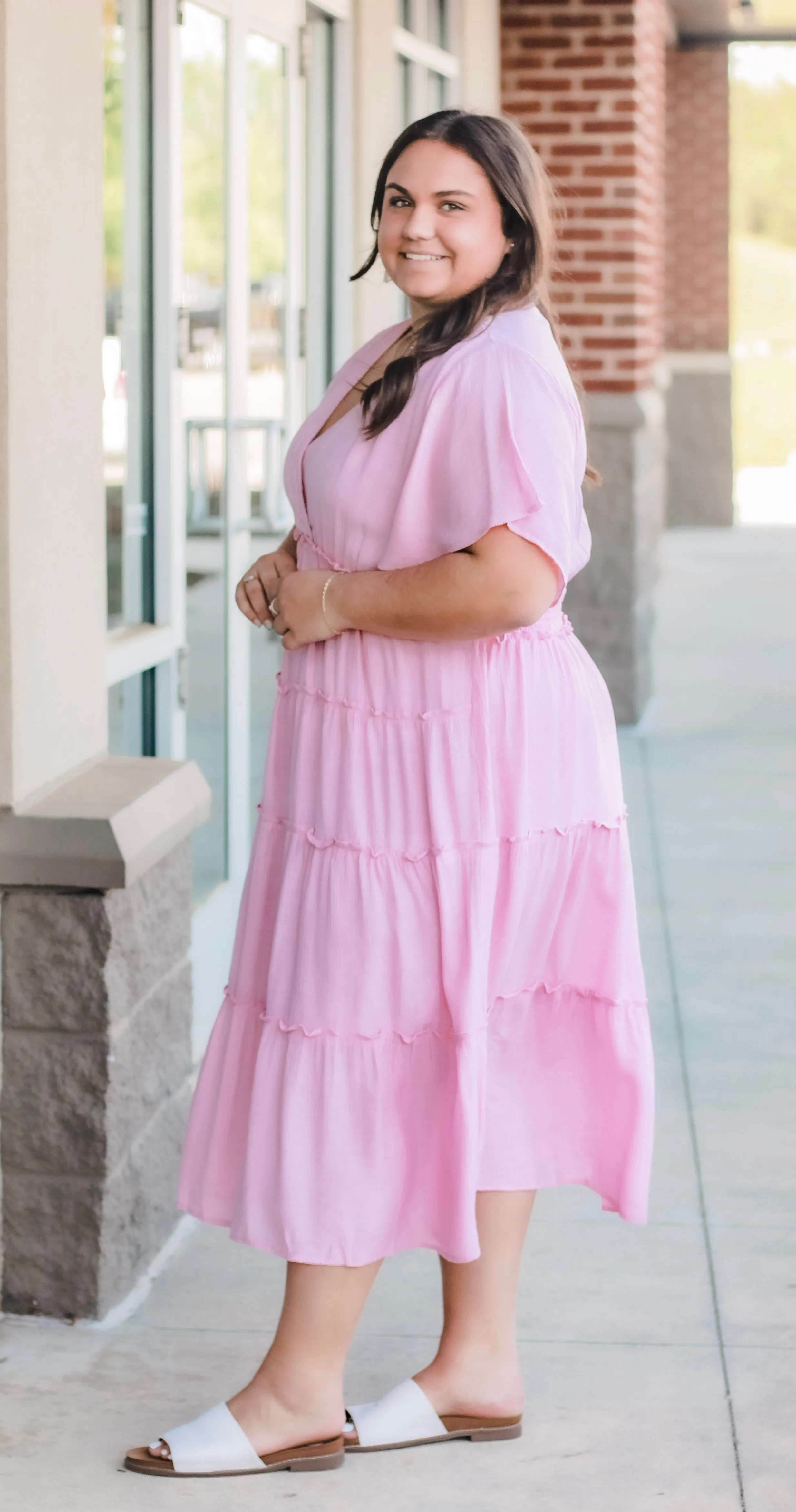 Time to Breathe Dress in Rose Pink