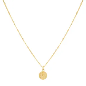 Tiny Coin Beaded Chain Necklace
