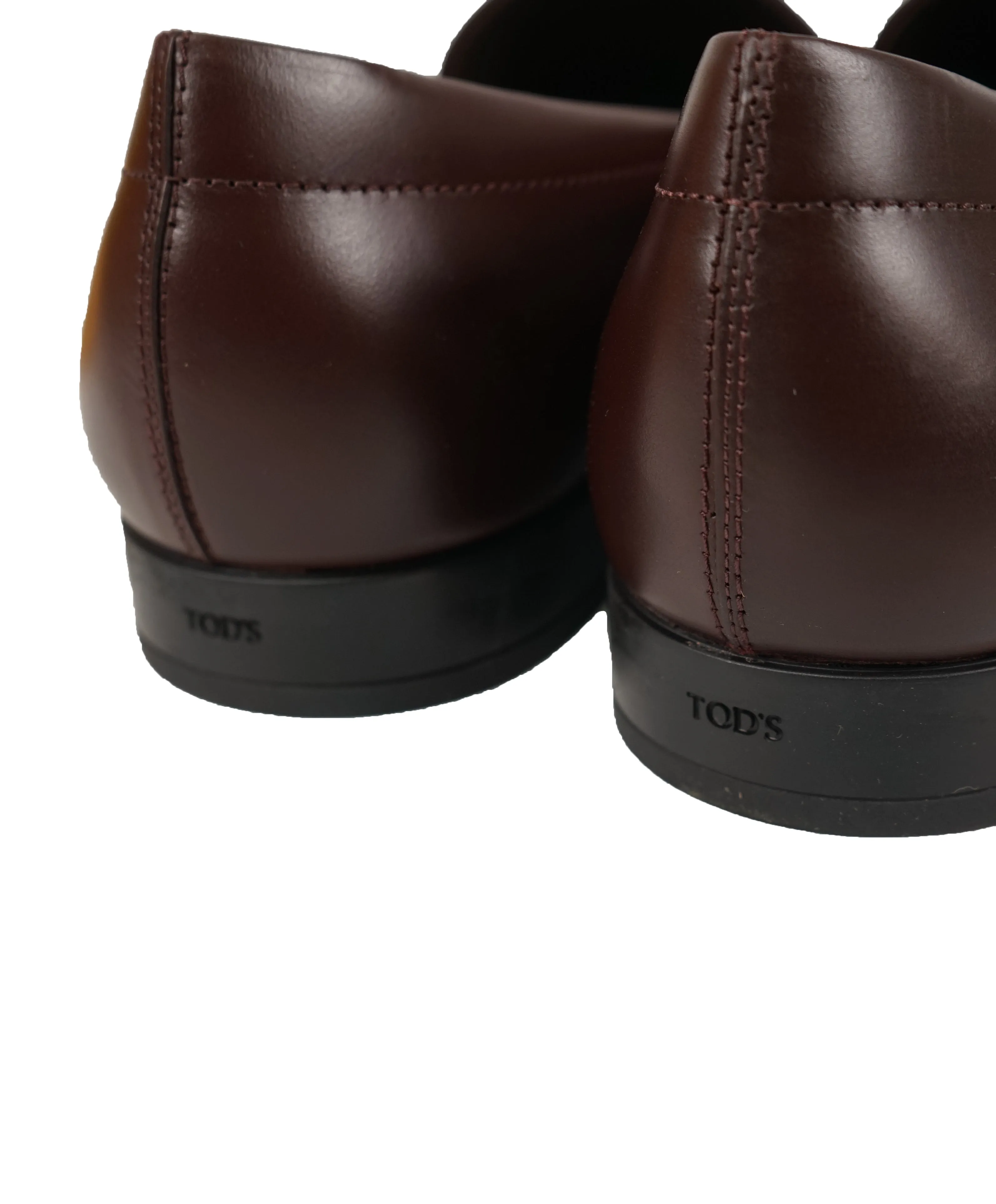 TOD’S - Brown Engraved Braided bit Leather Loafers- Rubber Sole - 12.5
