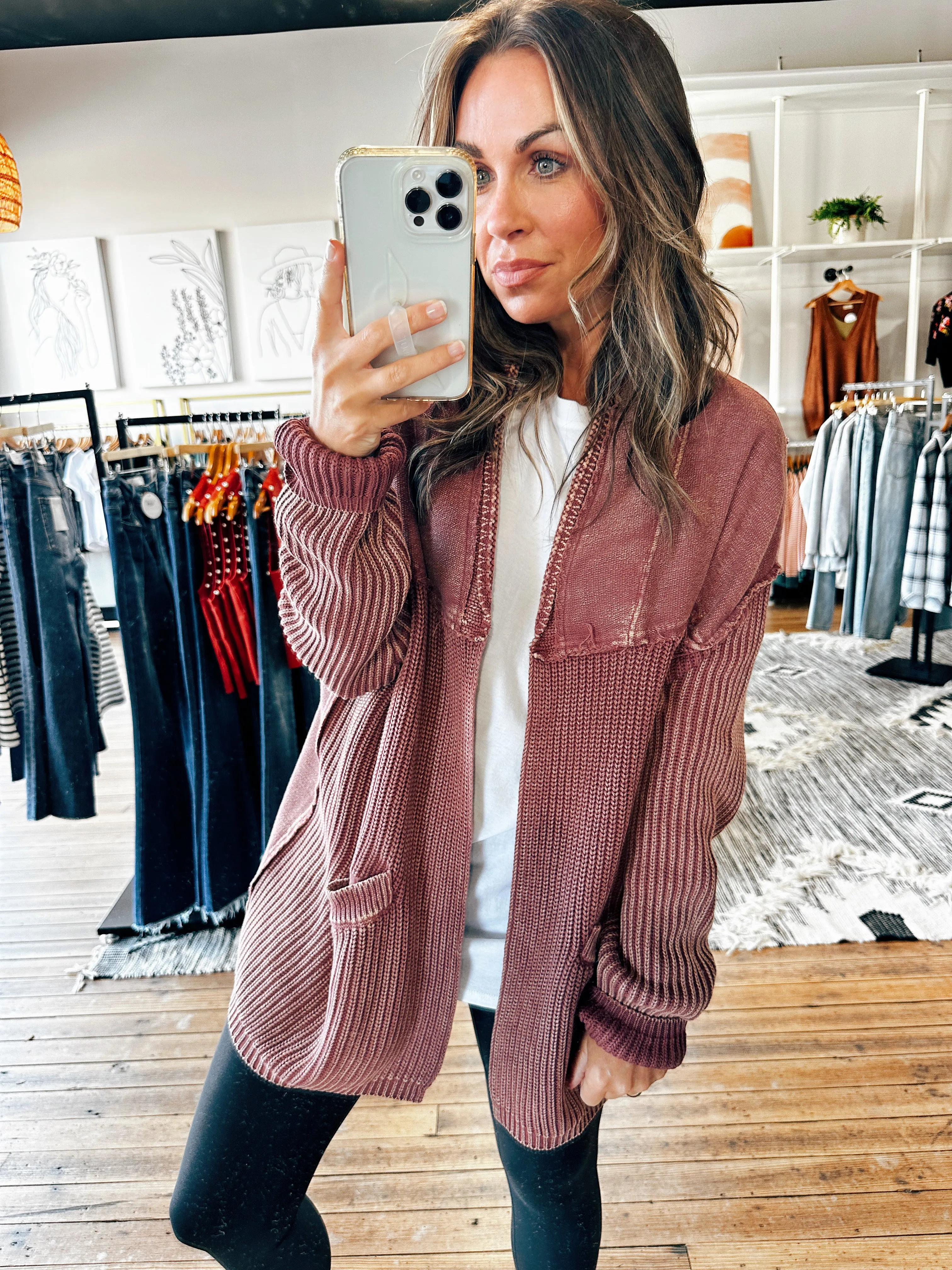 Tommie Mix Knit Open Sweater-3 Colors