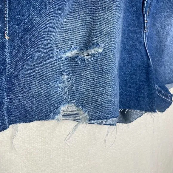 Tommy Jeans Hotpant Frayed Denim Jean Shorts Size 32 Tommy Hilfiger Blue New