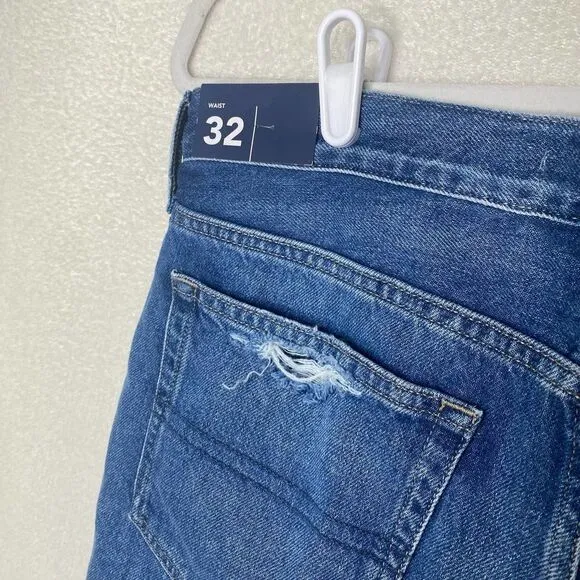 Tommy Jeans Hotpant Frayed Denim Jean Shorts Size 32 Tommy Hilfiger Blue New