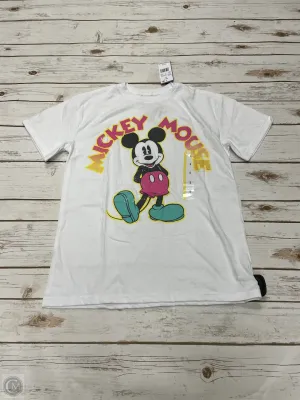 Top Short Sleeve By Disney Store In White, Size: S