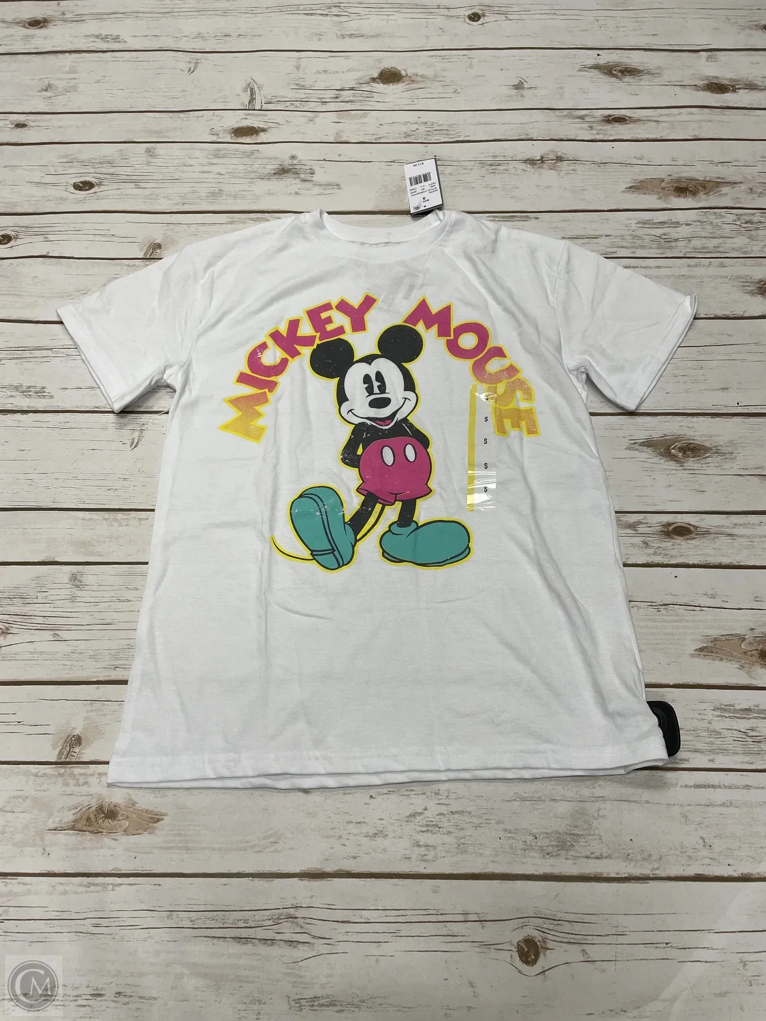Top Short Sleeve By Disney Store In White, Size: S