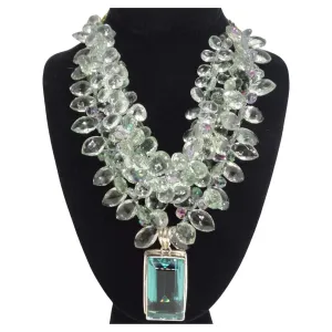Tourmaline 100 Carat Multi Strand Statement Necklace