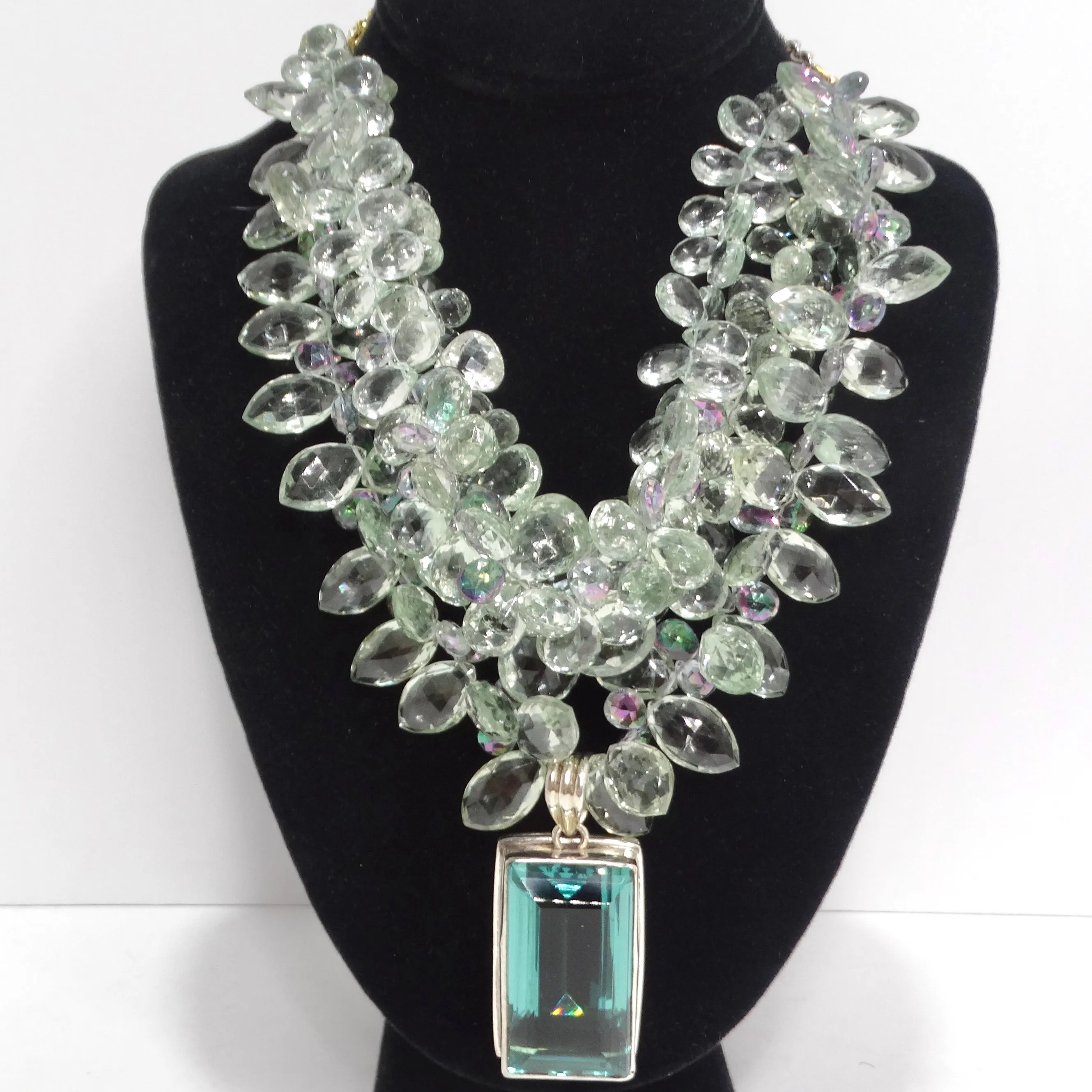 Tourmaline 100 Carat Multi Strand Statement Necklace
