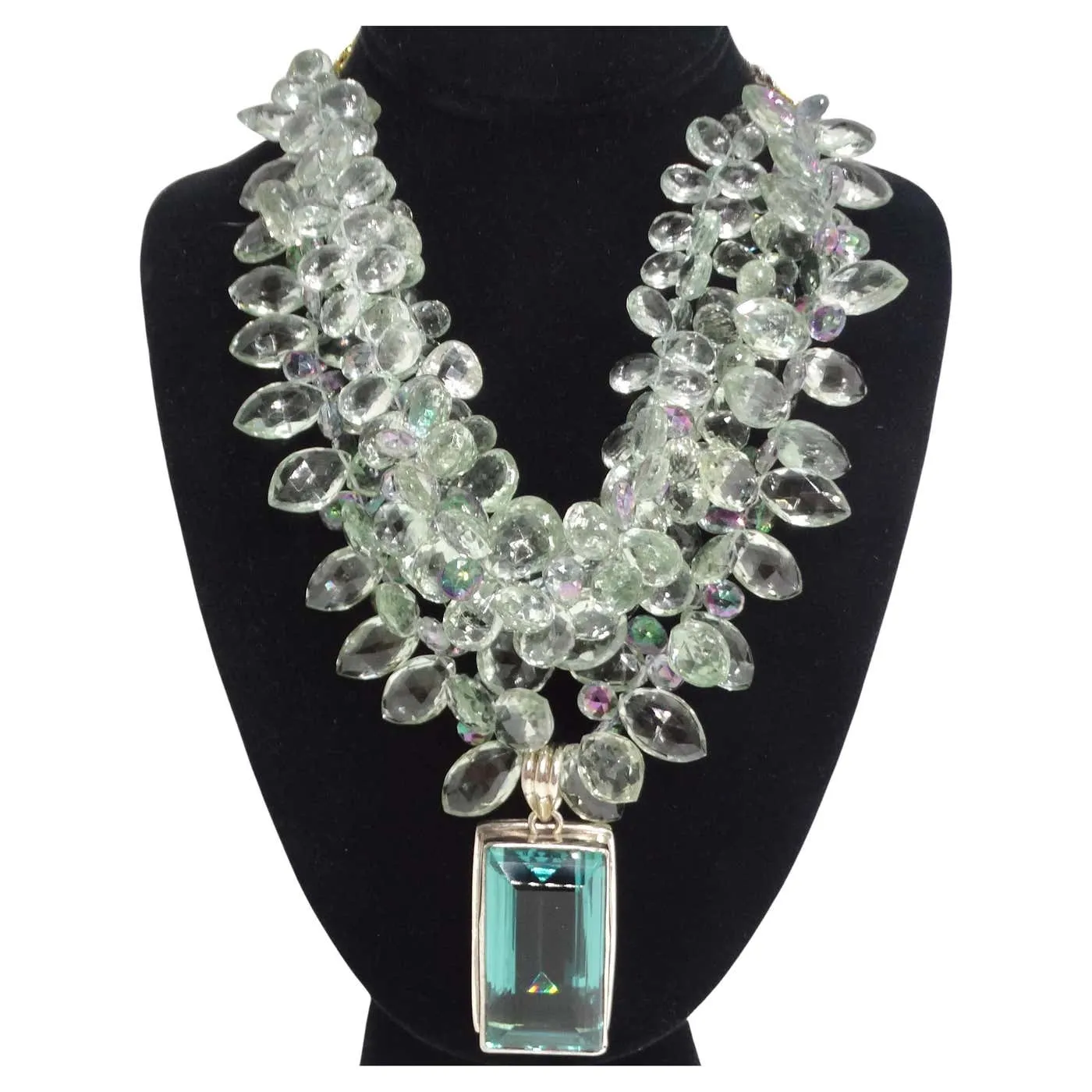 Tourmaline 100 Carat Multi Strand Statement Necklace