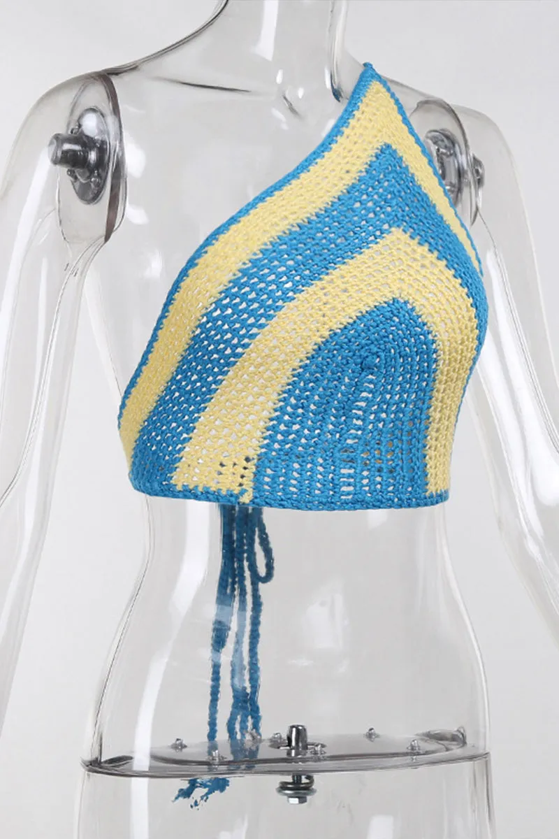 TR3148 Crochet Crop Top