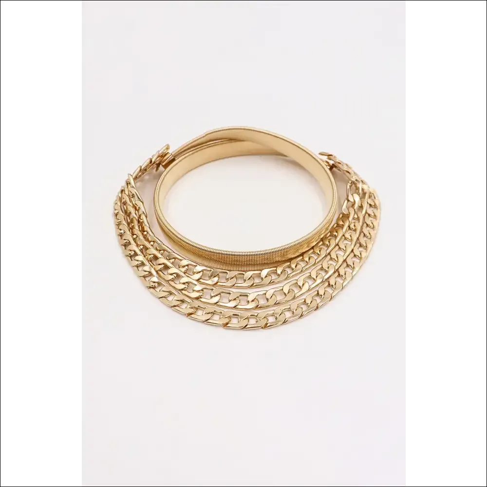Triple-Layered Metal Chain Belt