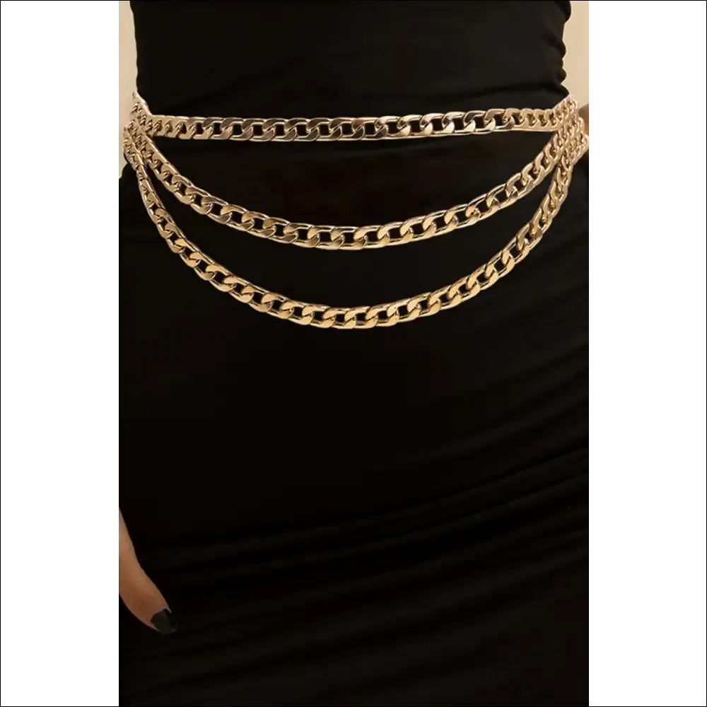 Triple-Layered Metal Chain Belt