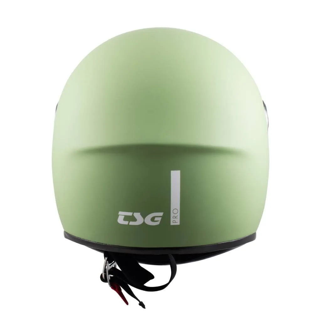 TSG Pass Pro downhill fullface helmet in Matt Faigue Green