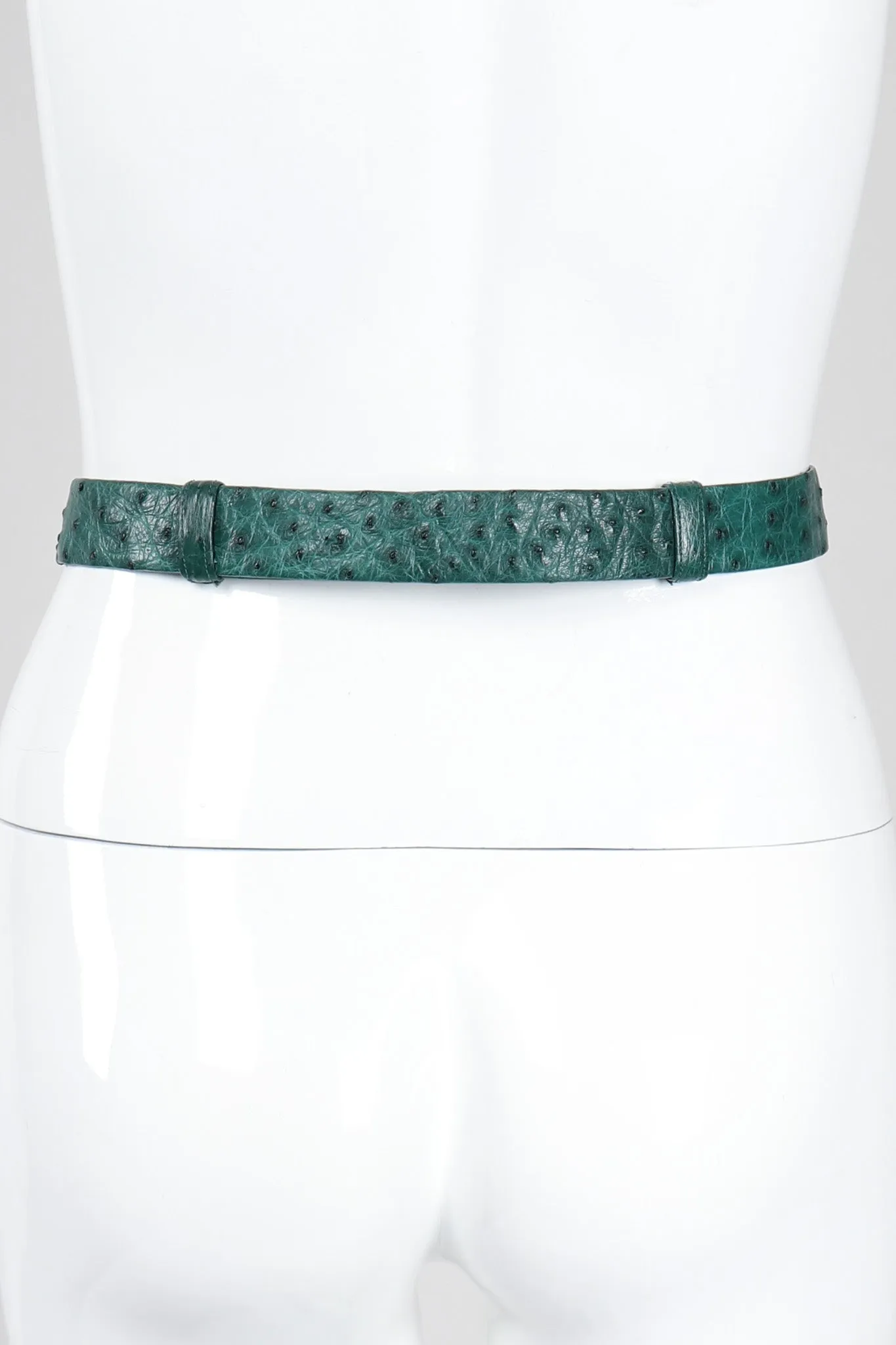 Turnlock Chained Ostrich Belt