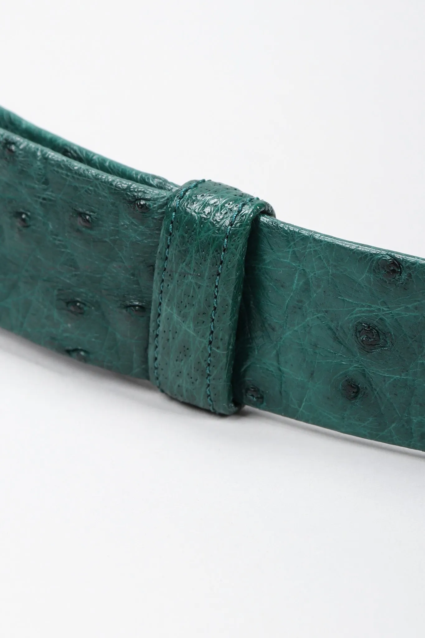 Turnlock Chained Ostrich Belt