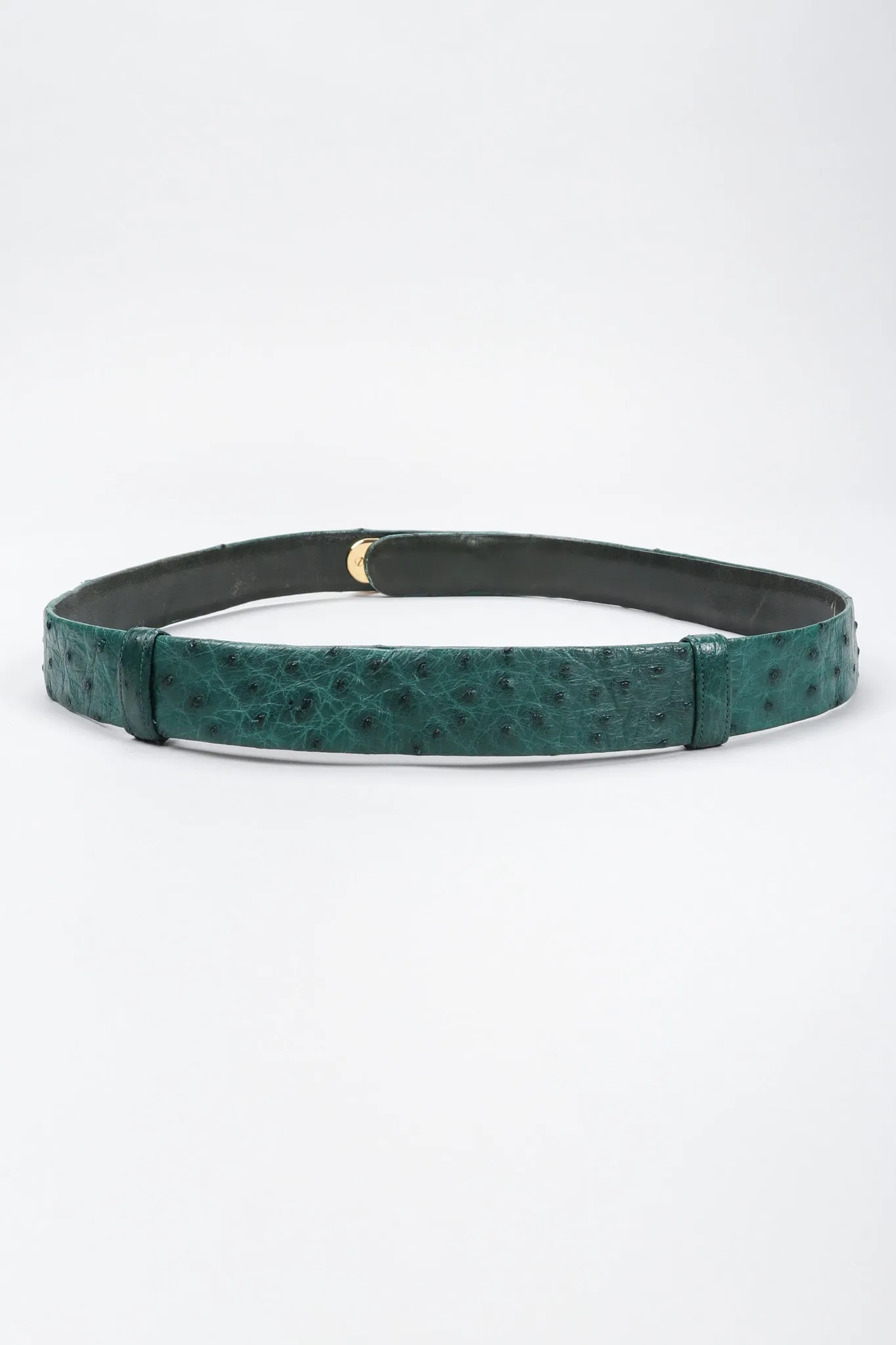 Turnlock Chained Ostrich Belt