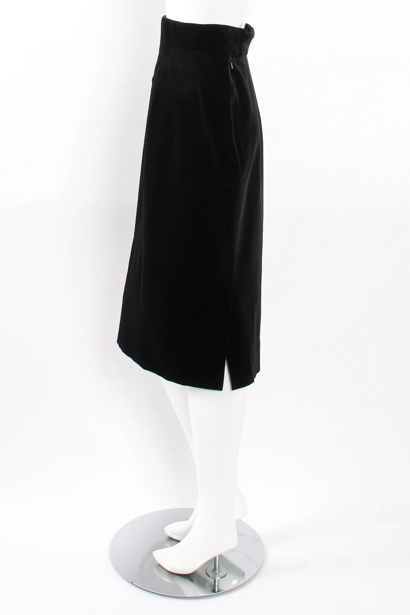 Velvet Yoke Cinch Skirt