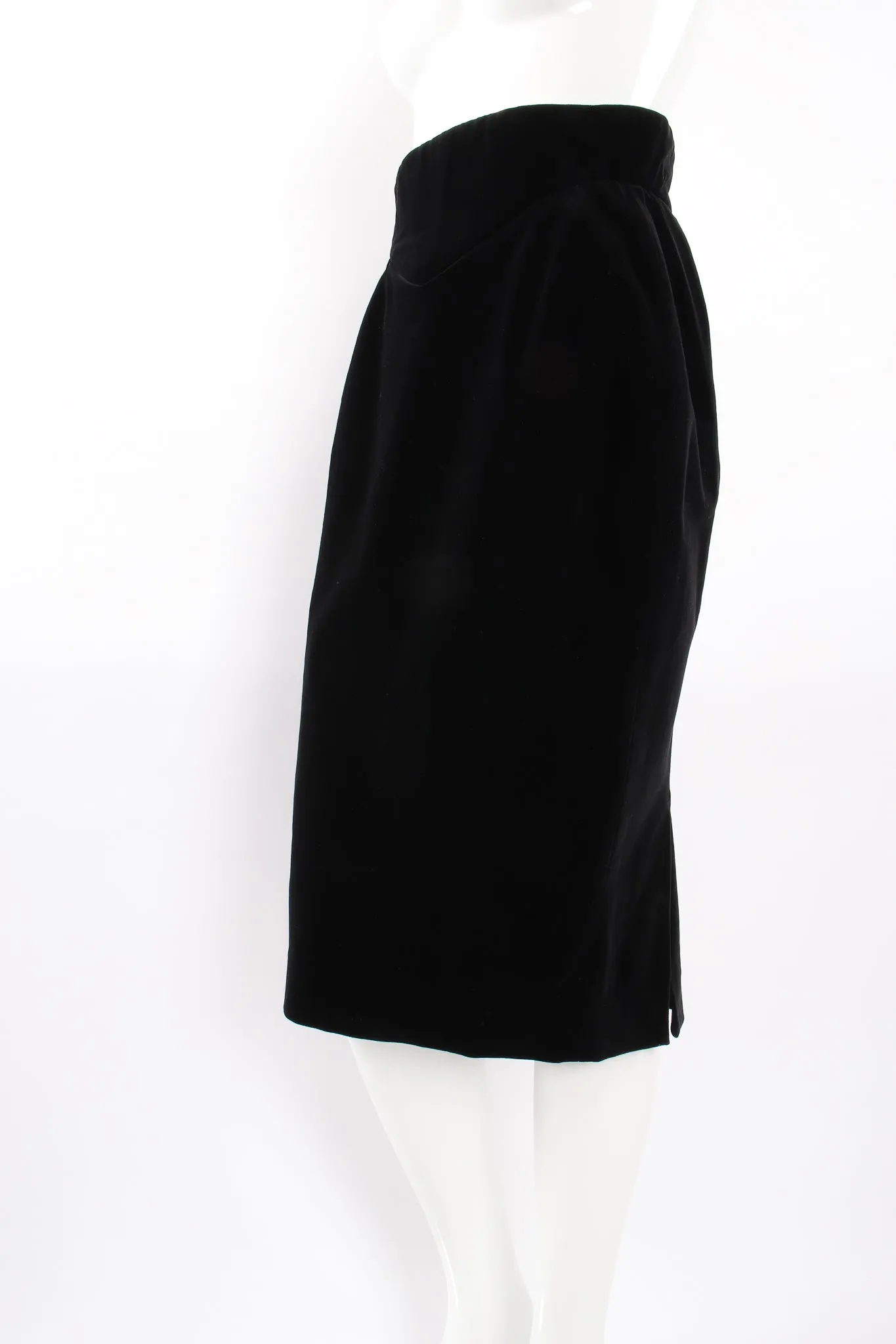 Velvet Yoke Cinch Skirt