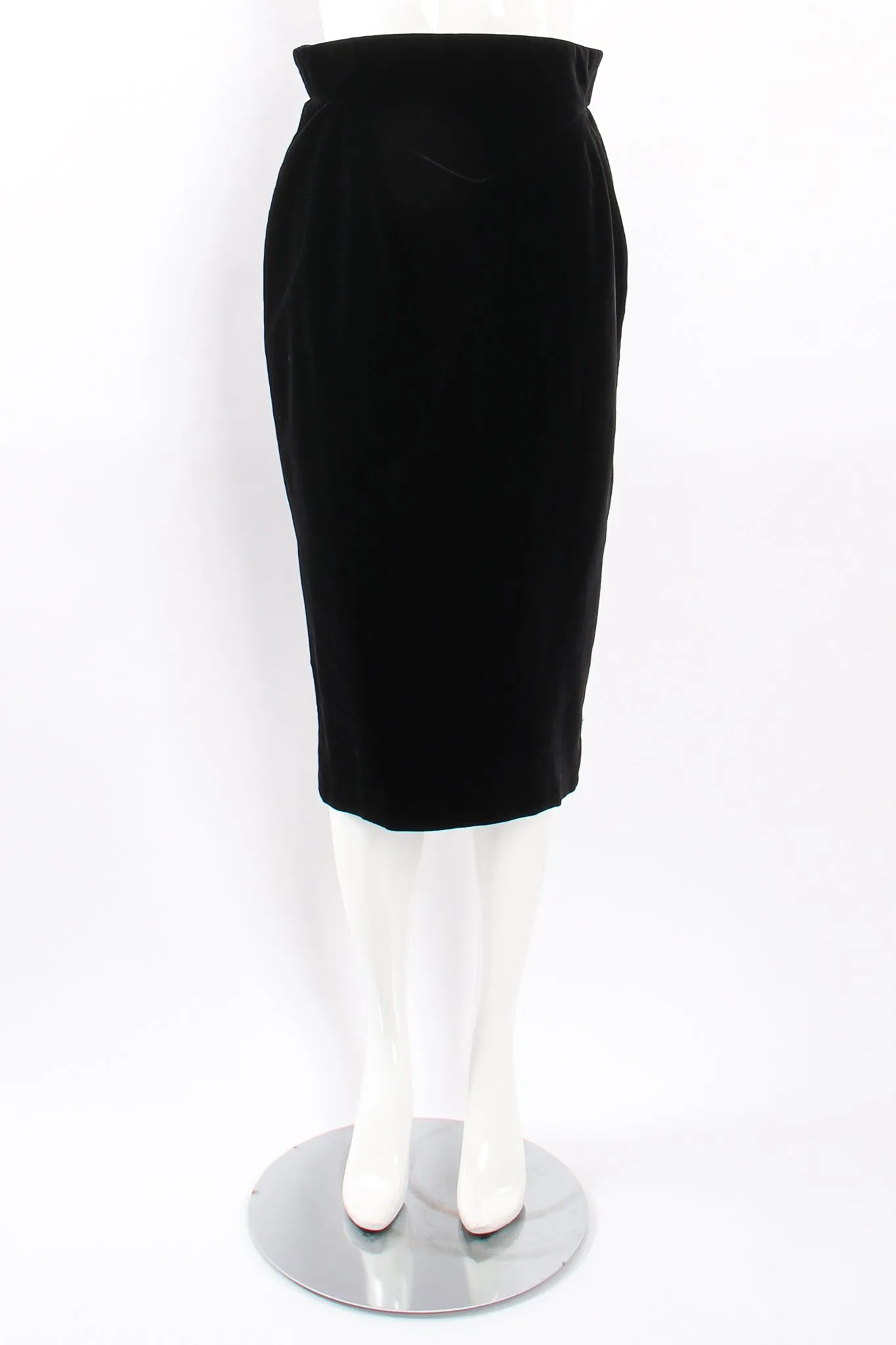 Velvet Yoke Cinch Skirt