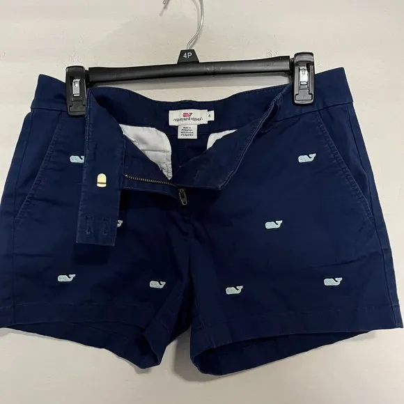 Vineyard Vines Women's Every Day Dark Blue Shorts Size 4 Style 2H1009